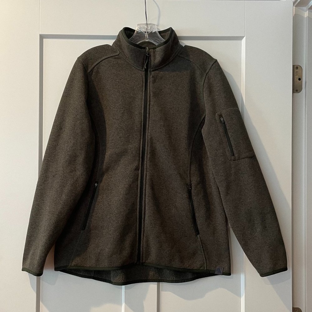 L.L. Bean Women's Dark Olive Green Full-Zip Jacket